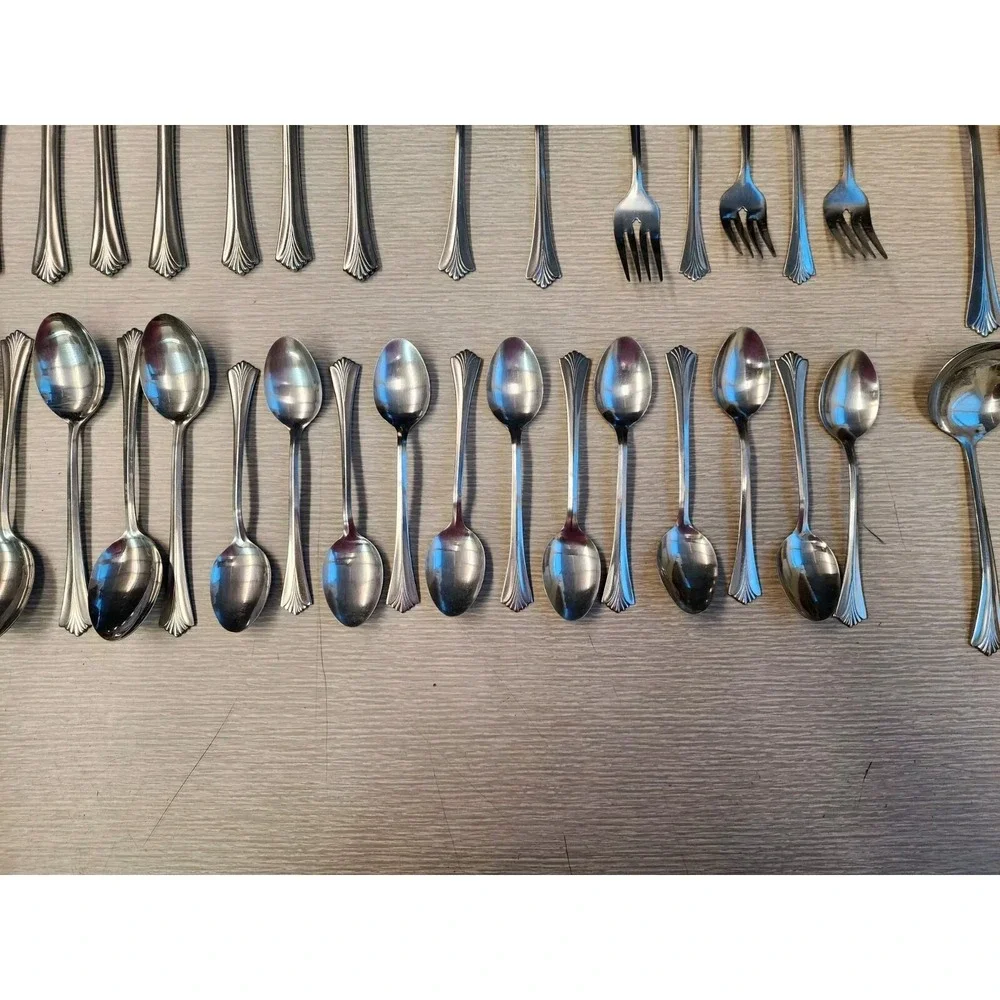Stanley Roberts Rogers Co‎ SS Triumph Forks Knives Spoons Assortment 35 Pcs